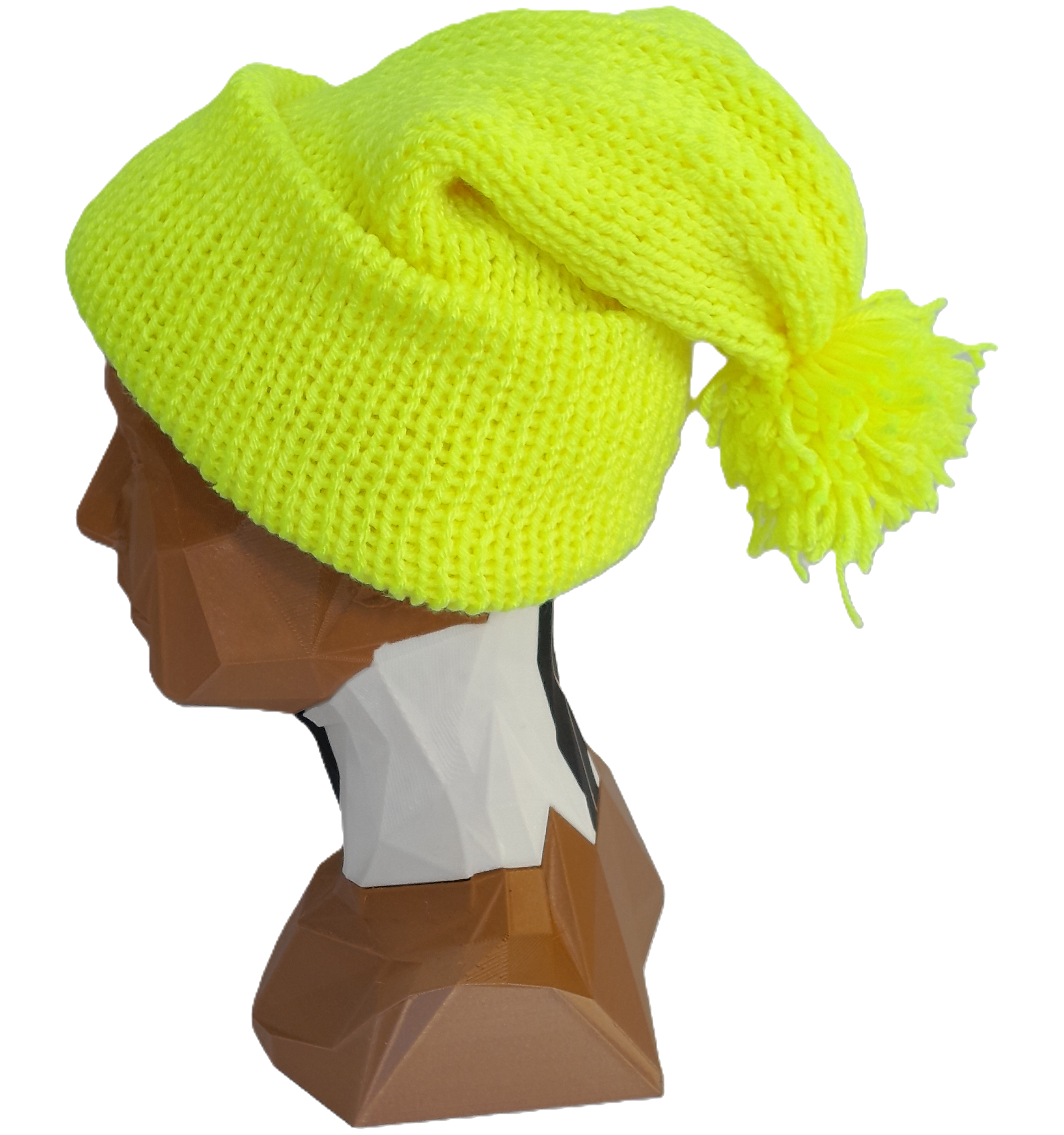 Double Layer Neon Yellow Beanie