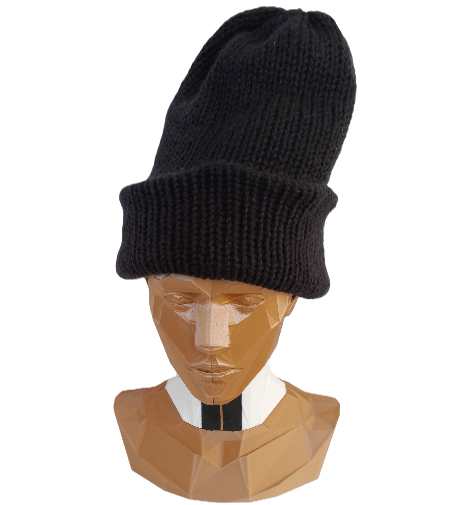 Double Layer Black Beanie