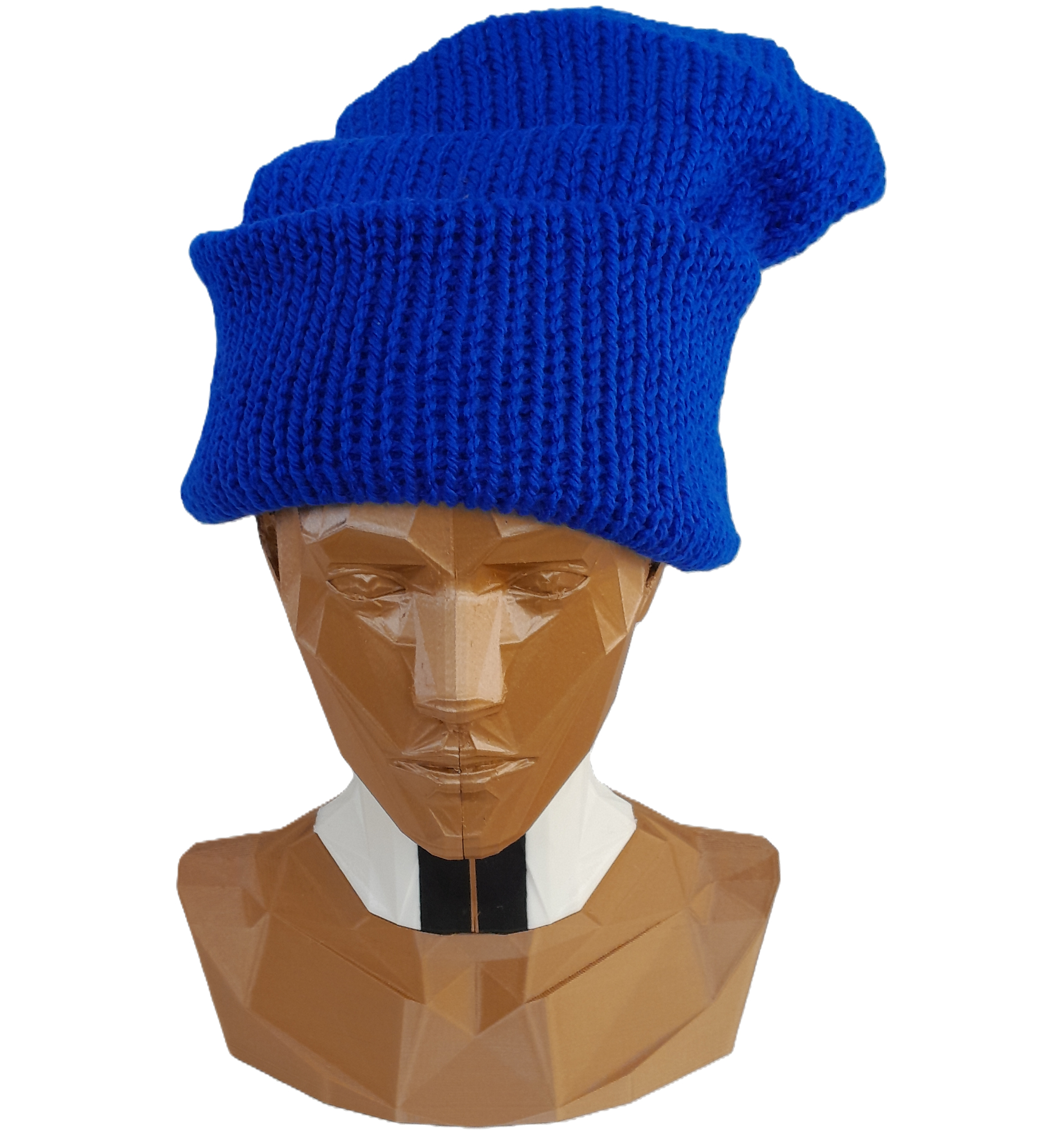 Double Layer Indigo Beanie