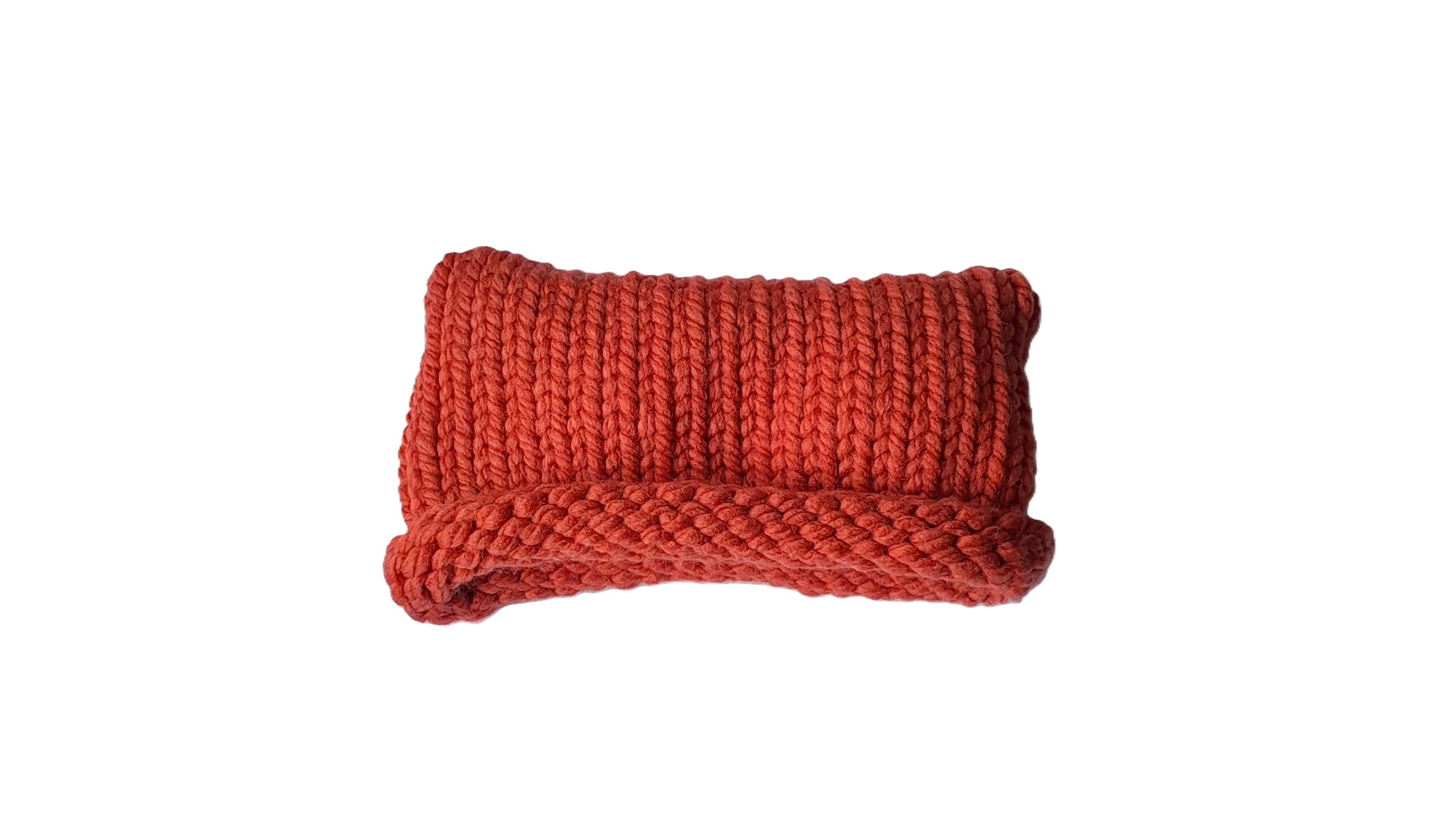 Square Mega Chuncky Dark Orange XL Beanie