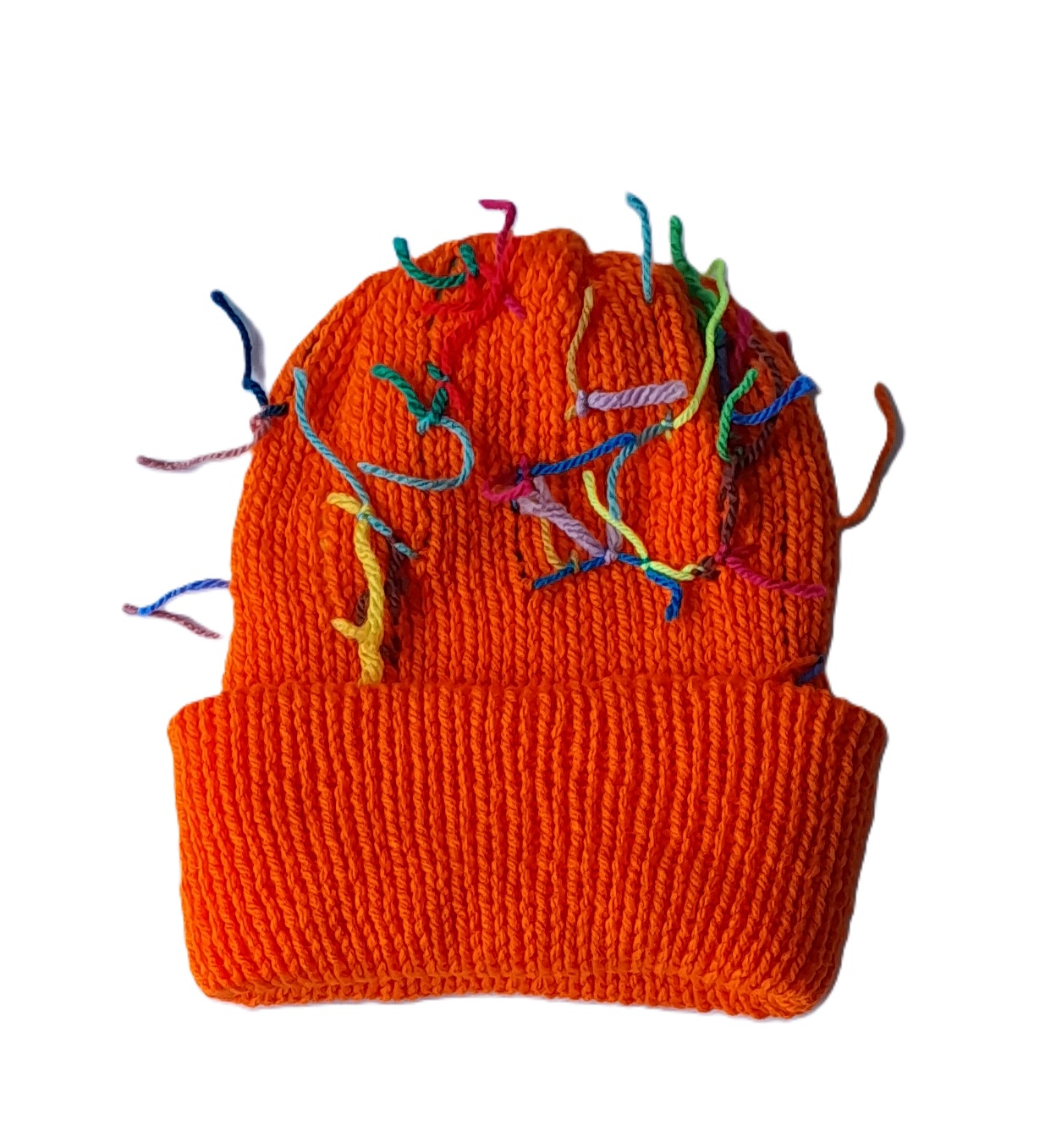 Funky-Hairy Double Layer Sunset Beanie