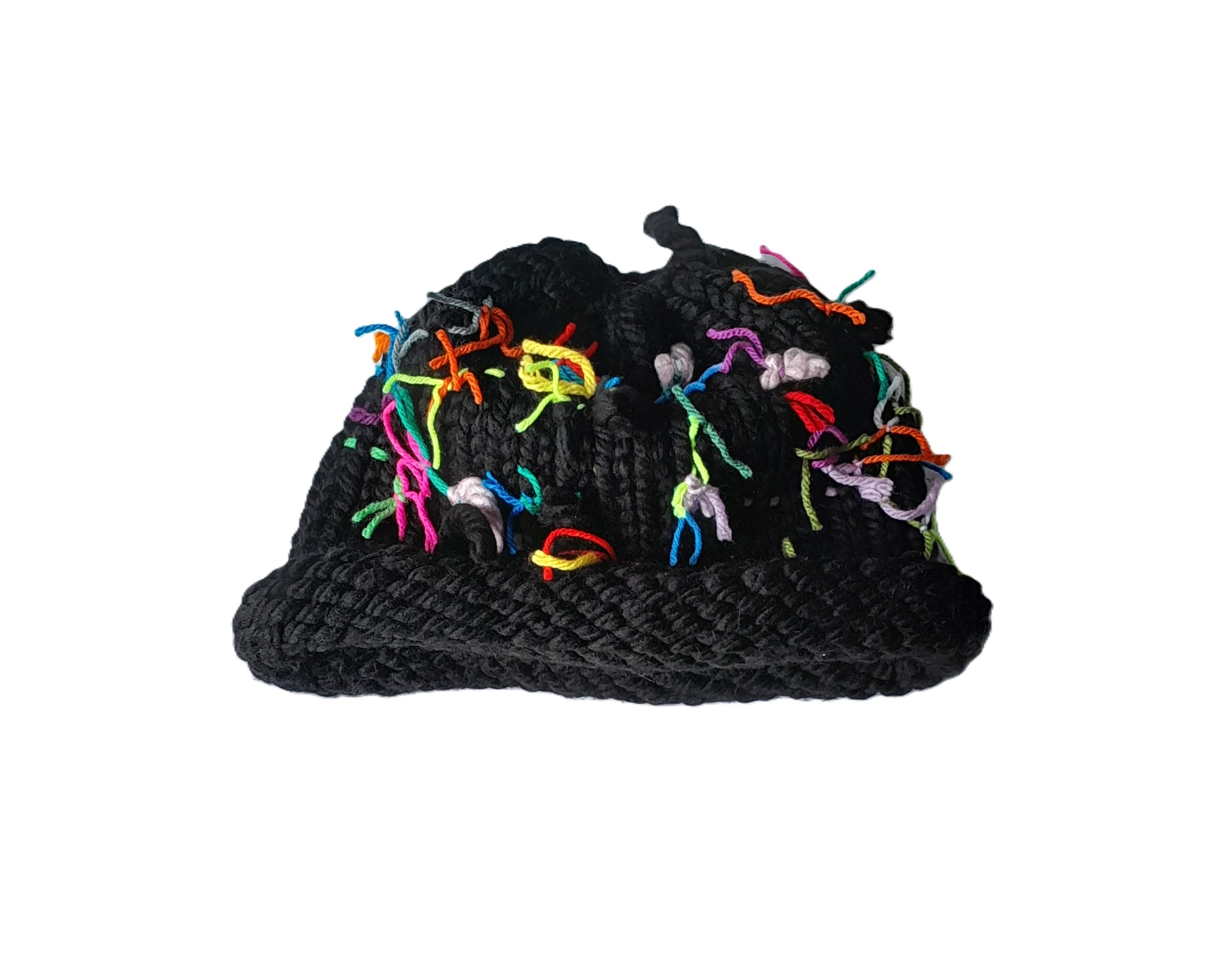 Funky-Hairy Mega Chuncky Black XL Beanie